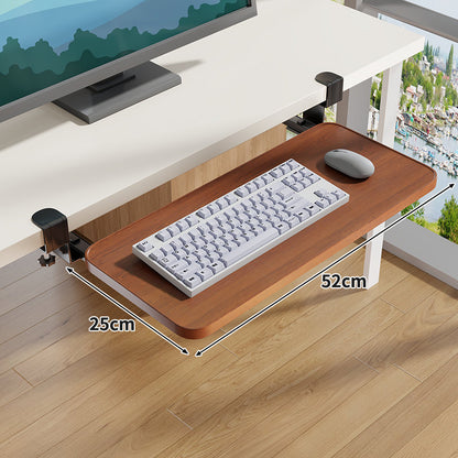 Schraubmontierte Gleitschiene Ergonomische Holzmaserung Tastatur- & Mausplattform