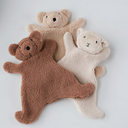 Handgemachte Leinen-Hase Weiche Stoffpuppe mit besticktem Latzkleid