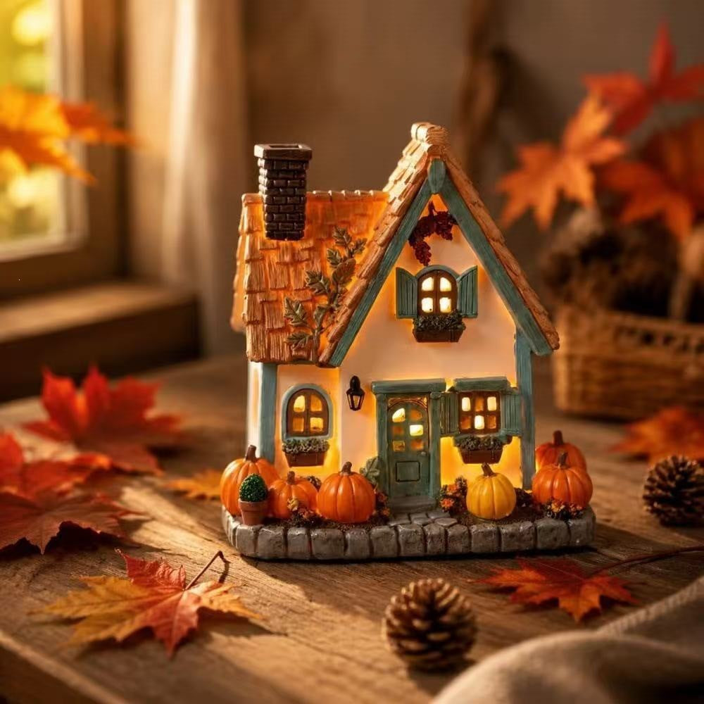 Dekorative herbstliche Hausfigur Brehn