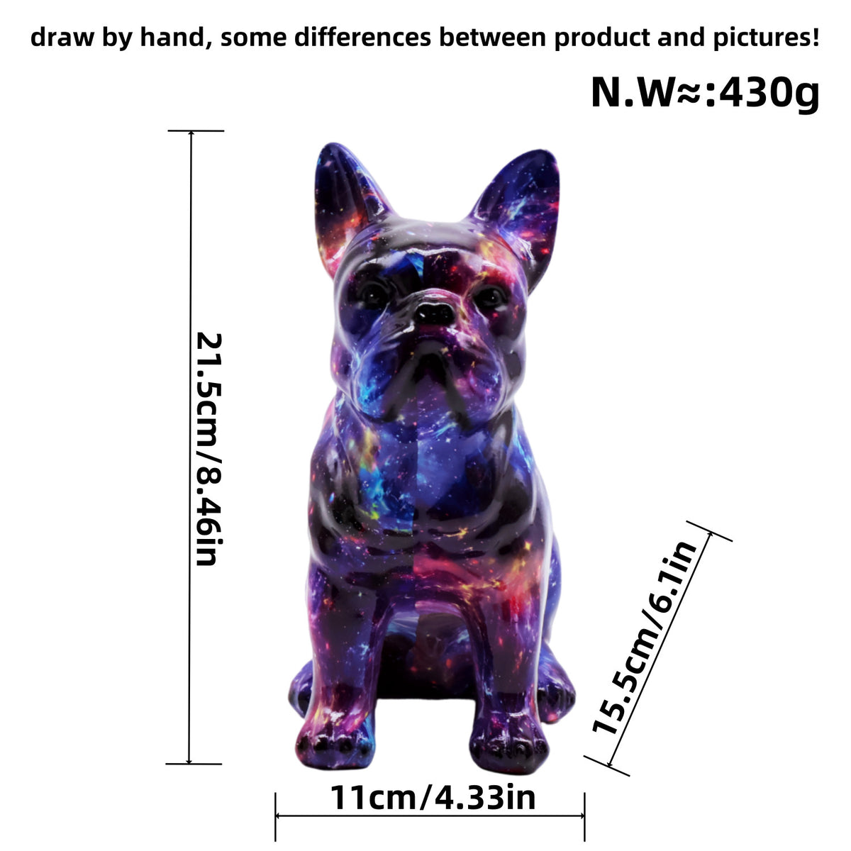 Künstlerisch gestaltete Bulldoggenfigur Brehn