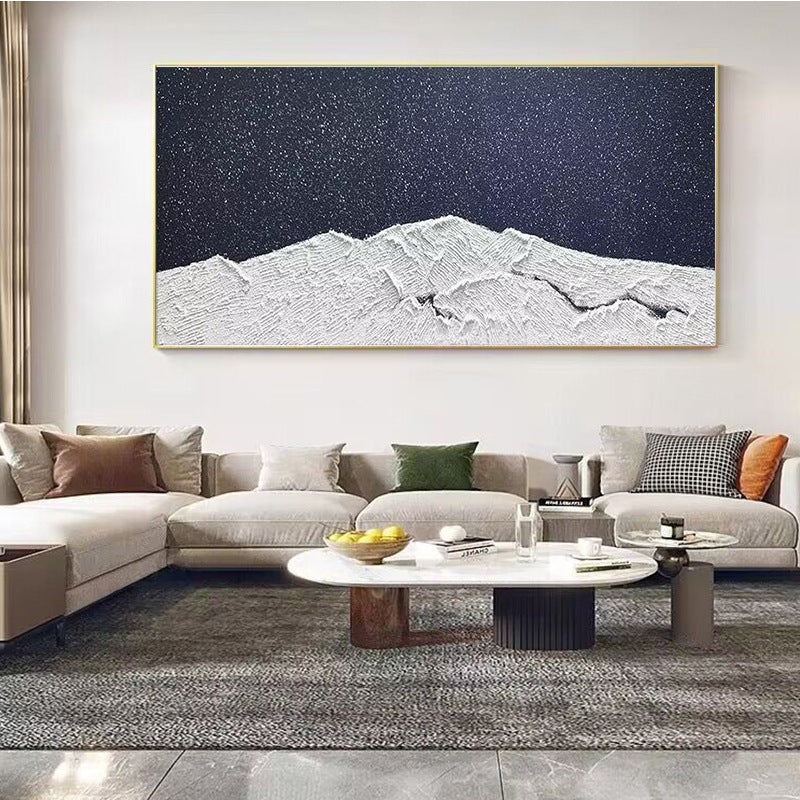 Texturierte Minimalistische Bergszene Leinwand Wandkunst