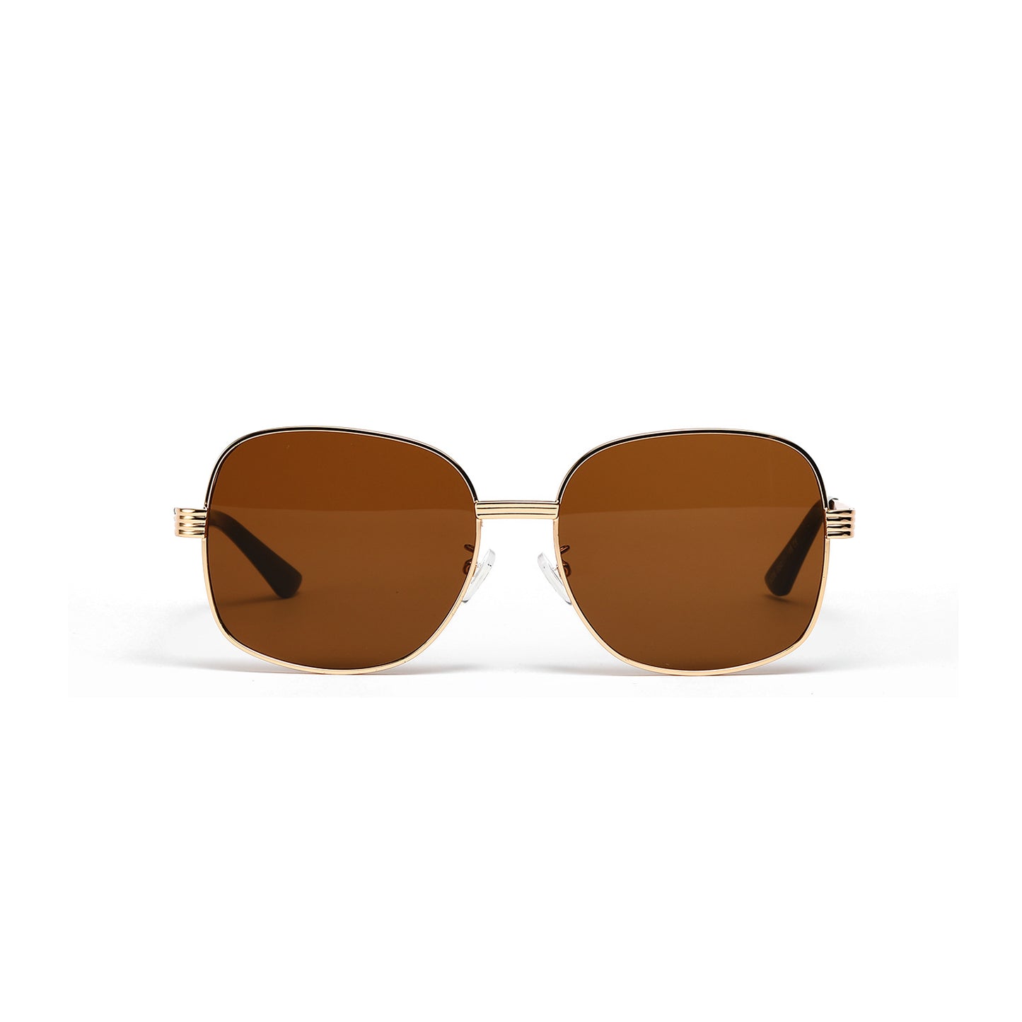 Damen modische kantige Sonnenbrille mit luxuriösem goldenen Rahmen Brehn