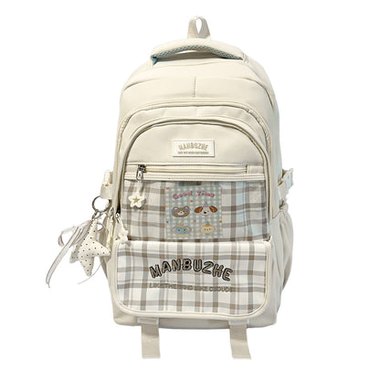 Trendiger geräumiger Rucksack mit transparenter Tasche Brehn