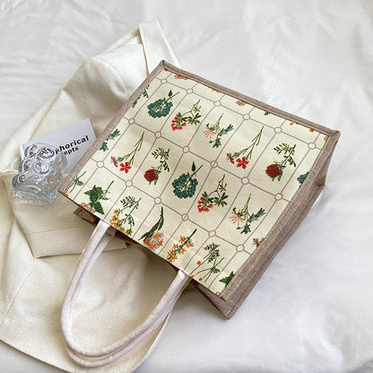 Bestickte Blumendruck-Tasche