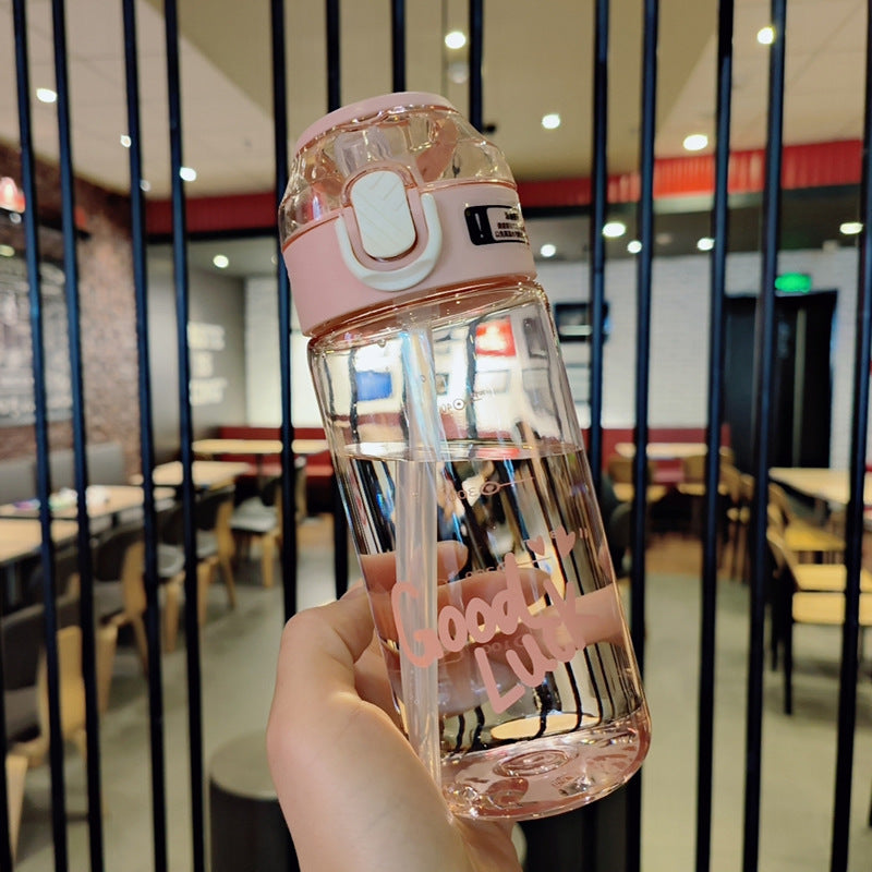 Damen Ergonomische Trinkflasche mit integriertem Strohhalm Brehn