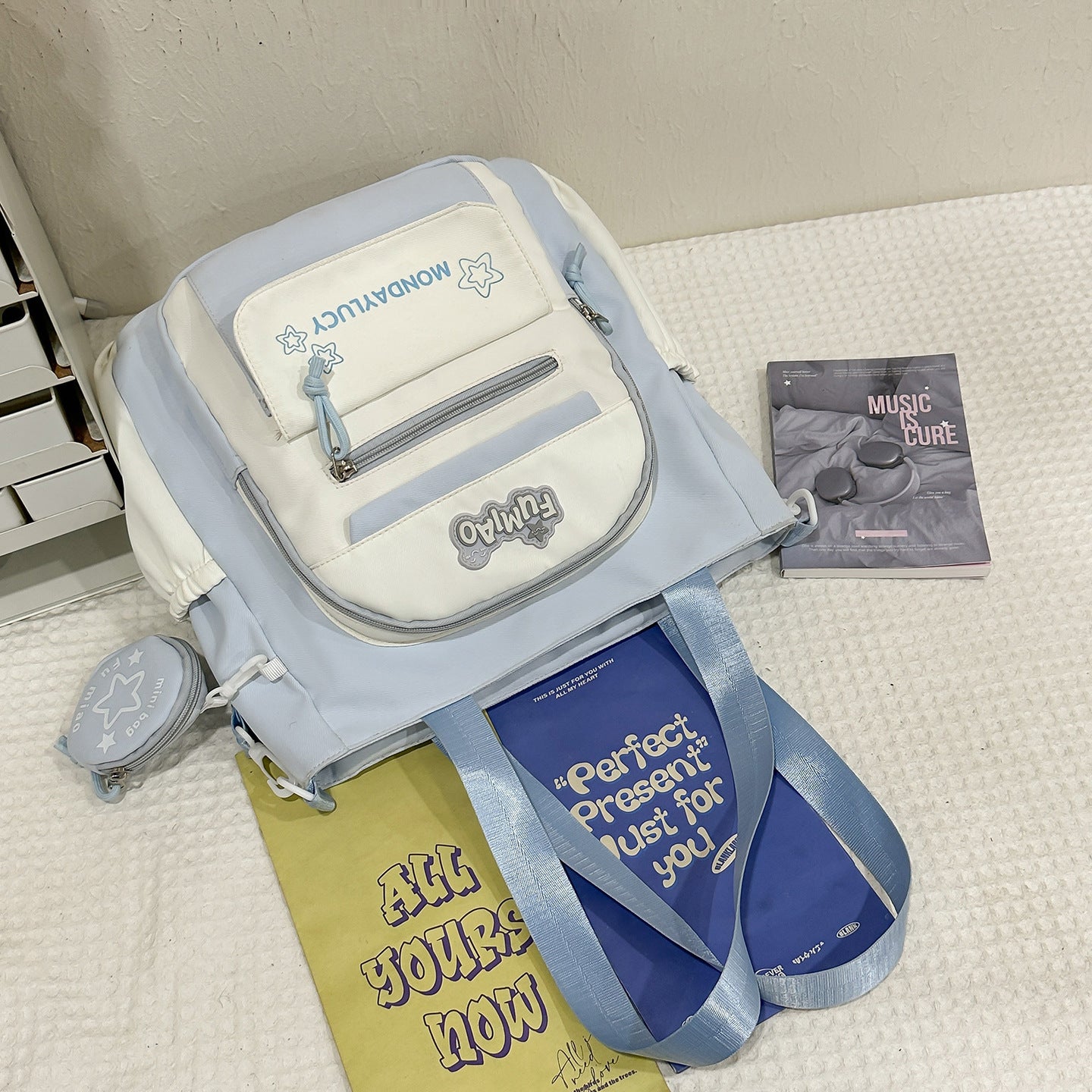 Lässiger Mehrfach-Taschen Schulrucksack