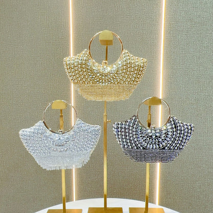 Dekorative Abend-Handtasche mit Strass-Akzenten