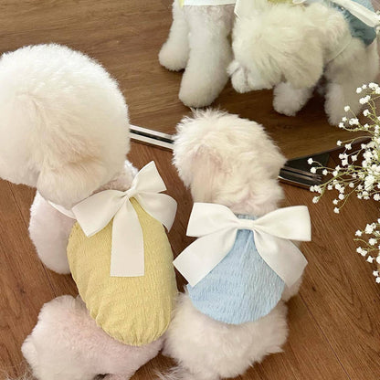Säuglings Smocked Halter Einteiler mit Übergroßer Schleife Rücken