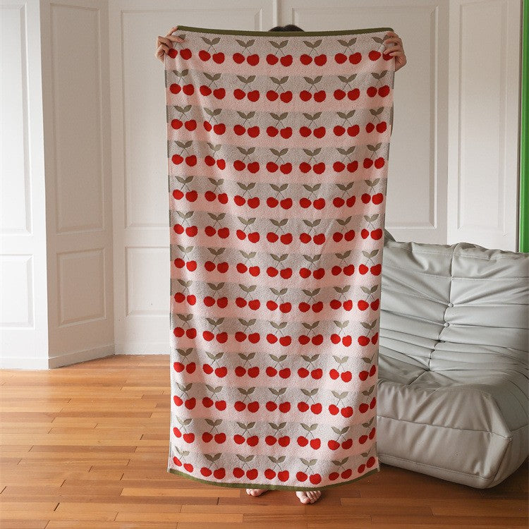 Weiches Jacquard-Gästetuch mit Kirschmuster Brehn