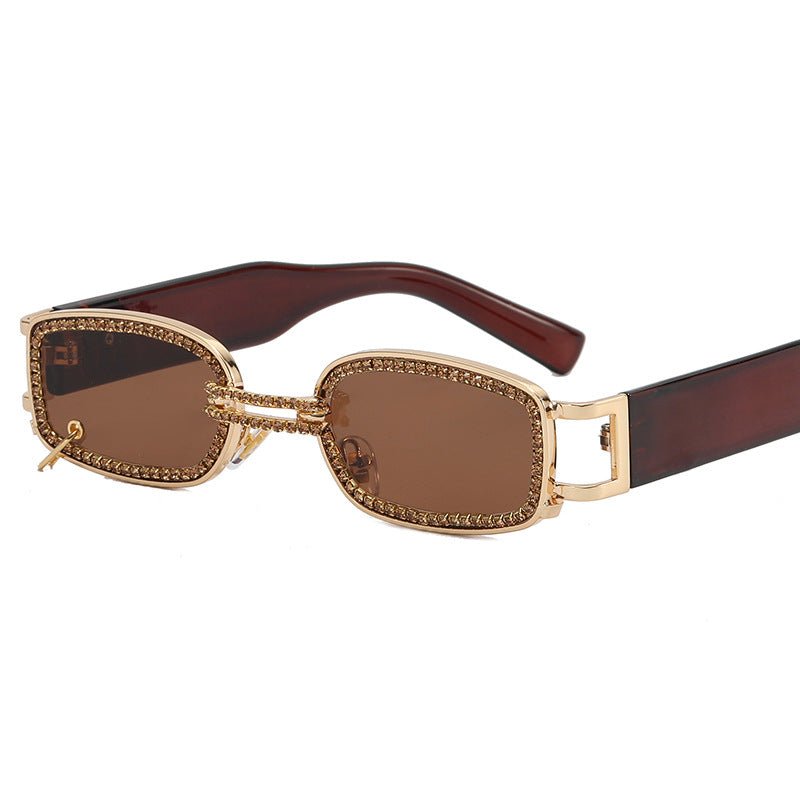 Damen modische Sonnenbrille mit funkelndem Kristallrahmen Brehn