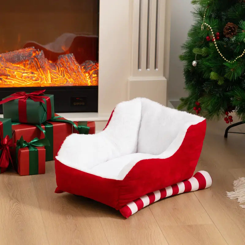 Festlicher Santa-Schlitten Stuhl Hundebett
