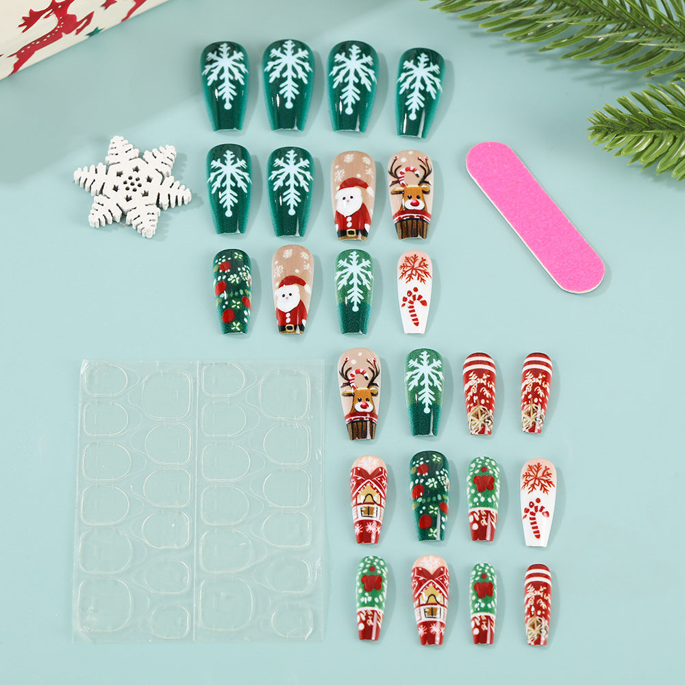 Kunstnägel Set mit festlichen Weihnachtsmotiven Brehn
