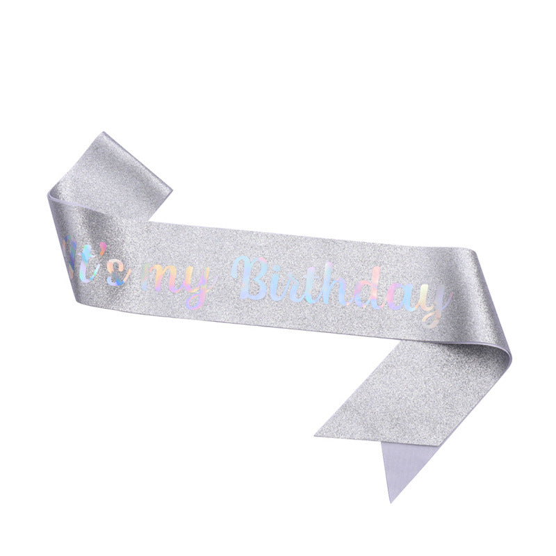 Damen Festliches Geburtstagsband mit Glitzerdesign Brehn