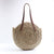 Geflochtene Bast-Strandtasche mit Eleganten Ledergriffen Brehn