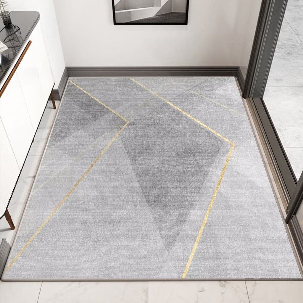Modern geometrischer Eingangsbereich Teppich