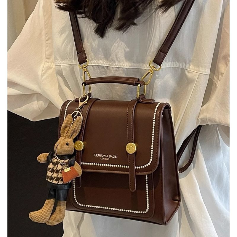 Vintage-inspirierte strukturierte Satchel-Tasche Brehn