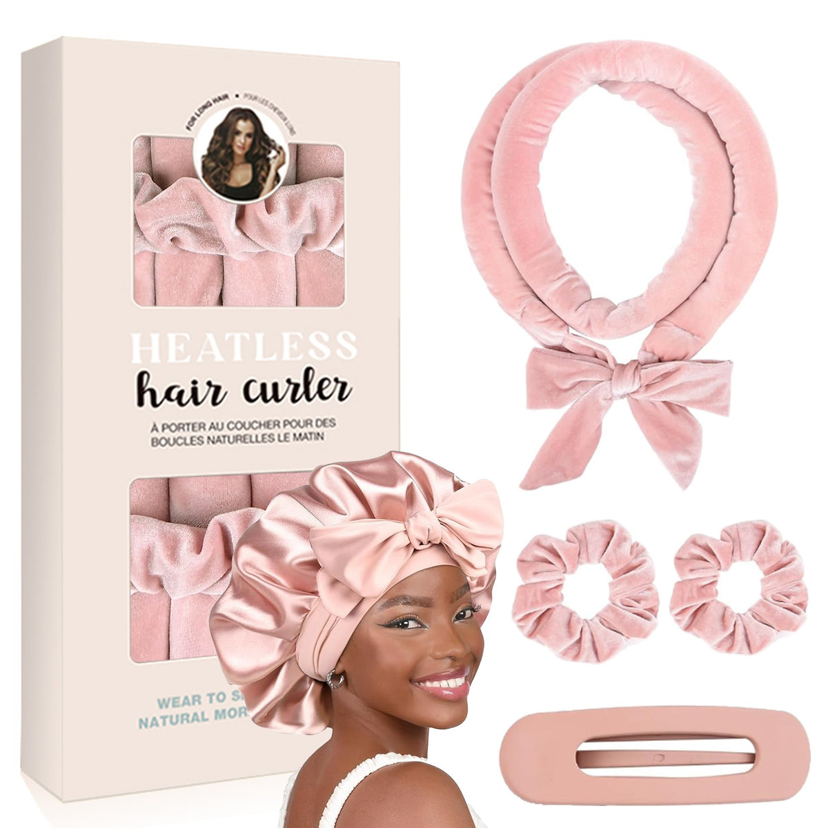 Hitzefreies Satin-Haarlocken-Set