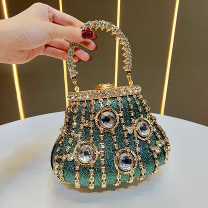 Vintage-inspirierte Strass Abendhandtasche