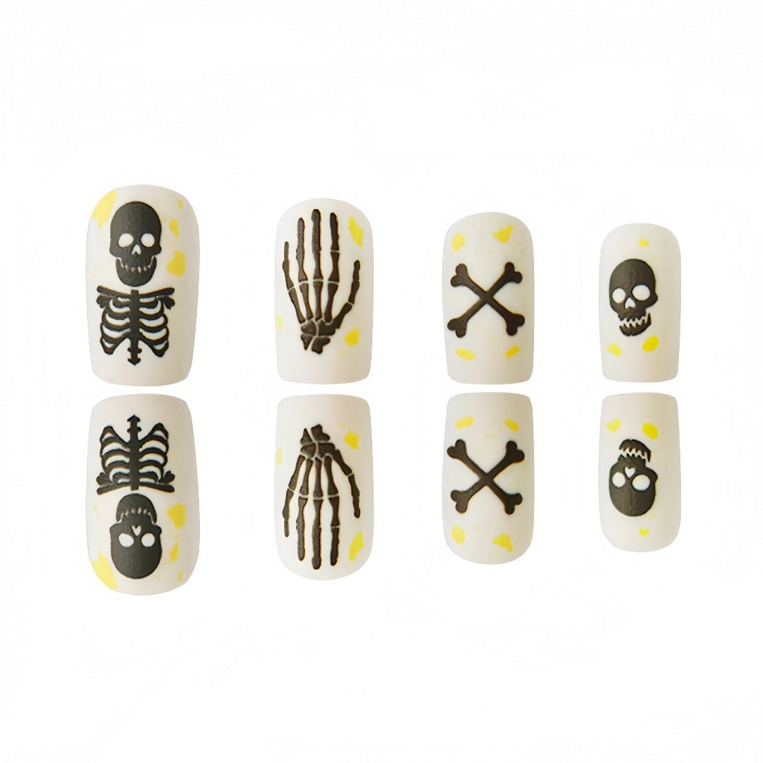 Kreatives Skelett-Nagelkunstdesign Brehn