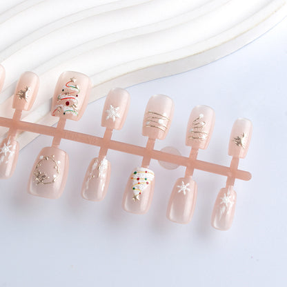 Künstlerische urlaubsbasierte Press-On Nägel Brehn