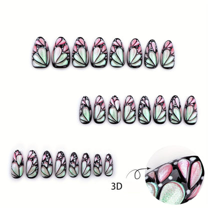Künstlerische Schmetterling Nagelkunst Brehn