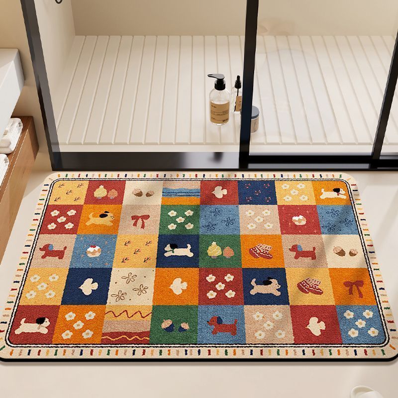 Bunt Geometrische Badematte Brehn
