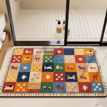 Bunt Geometrische Badematte Brehn