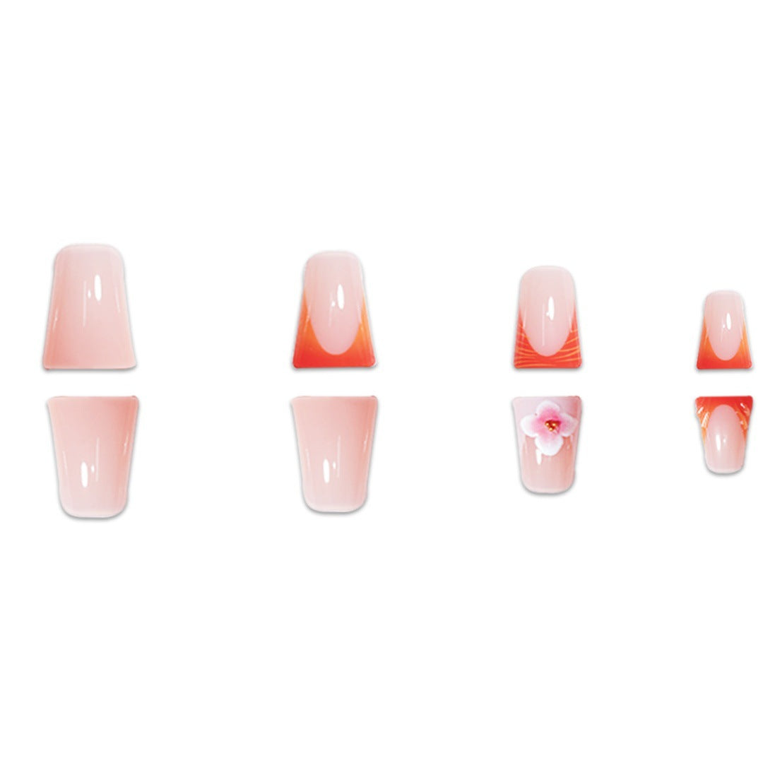 Floral Accent Press-On Nail Set Brehn