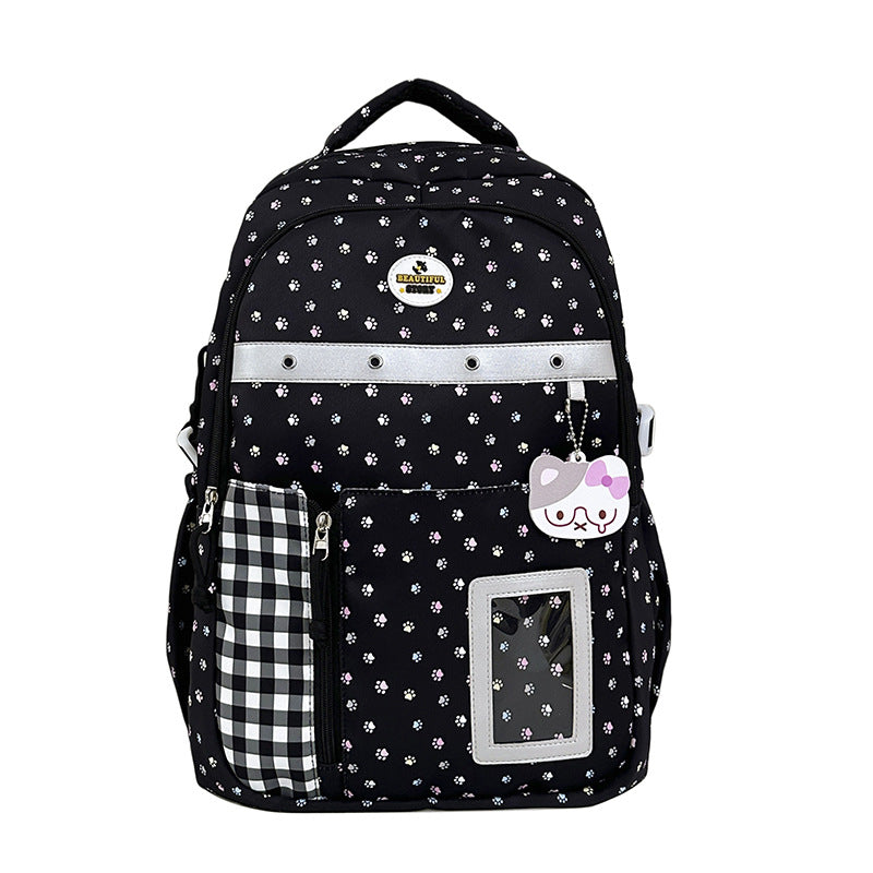 Blumenmuster Multi-Taschen Rucksack Brehn