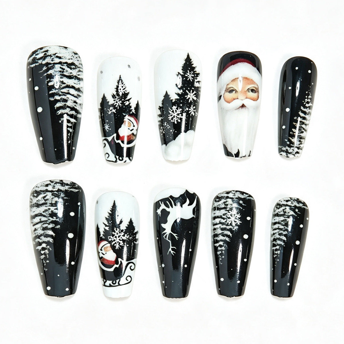 Saisonale Themen Lange Press-On Nageldesign Brehn