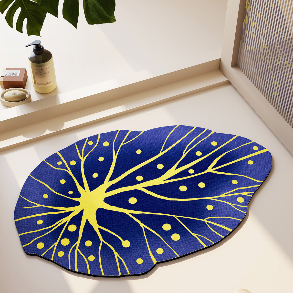 Abstraktes Blattdesign Teppich