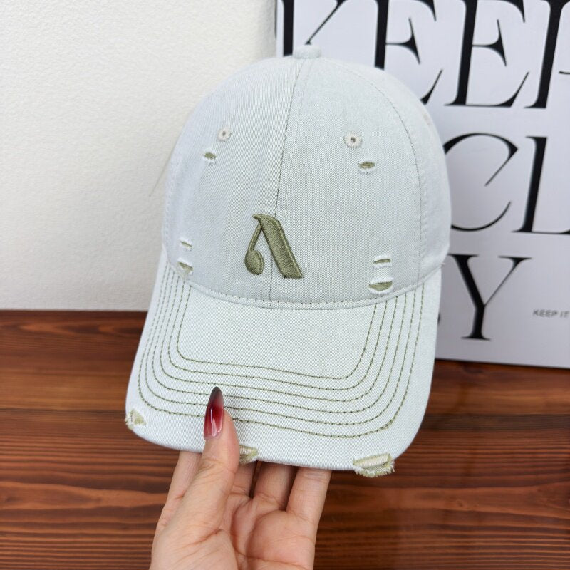 Herren Distressed Denim Style Cap Brehn
