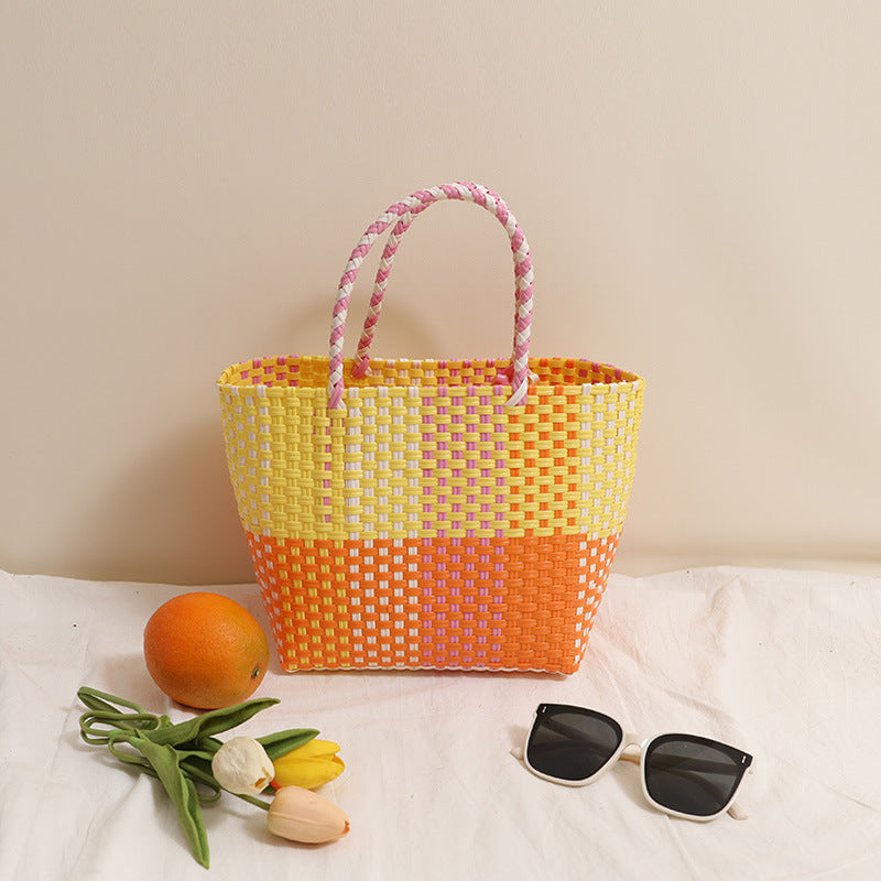 Geflochtene Einkaufs- und Strandtasche Brehn