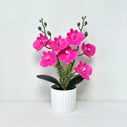 Realistische Orchideenpflanzenanordnung