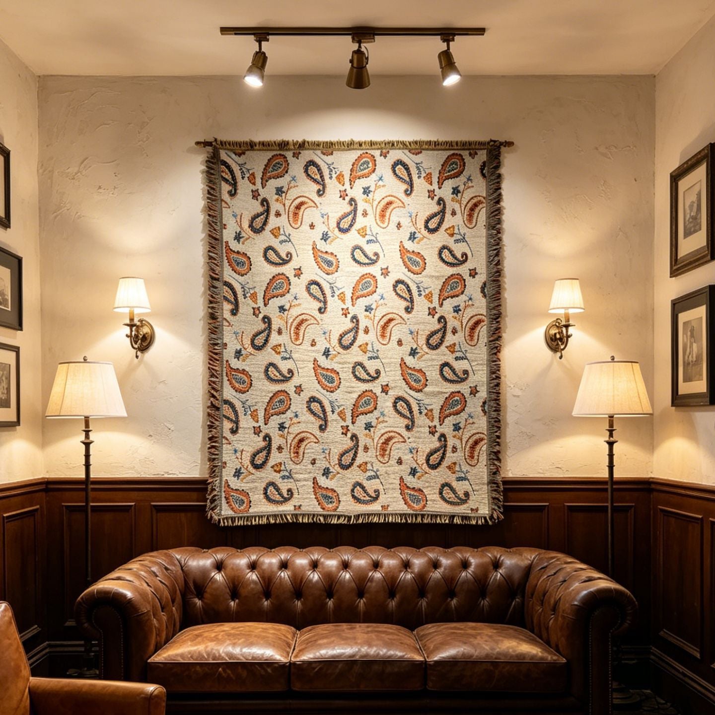Elegante Paisleymuster Wandteppichwurfdecke