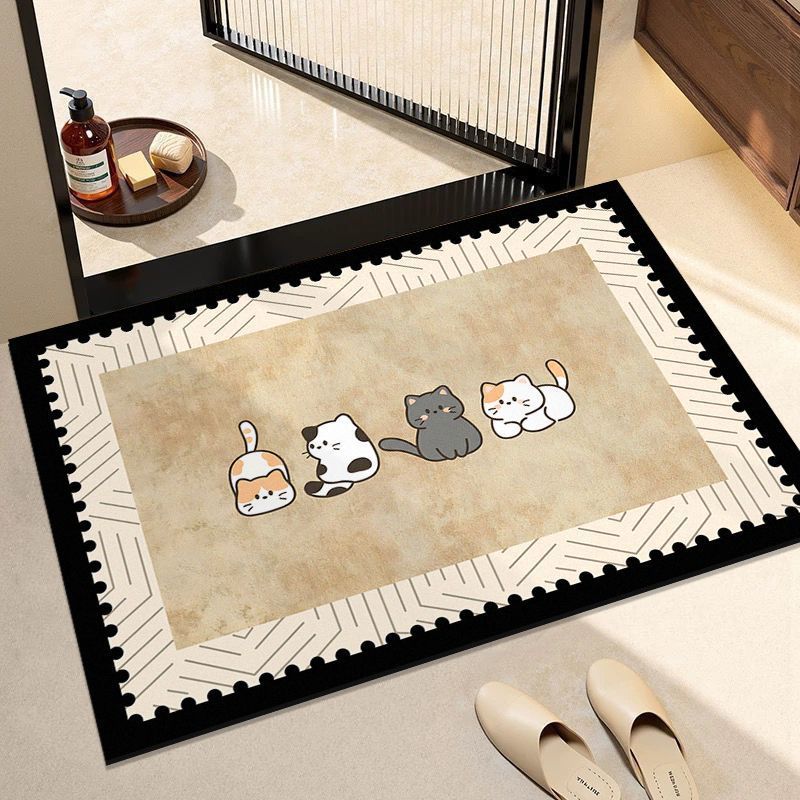 Adorable Hunde-Themen Eingangsmatte Brehn