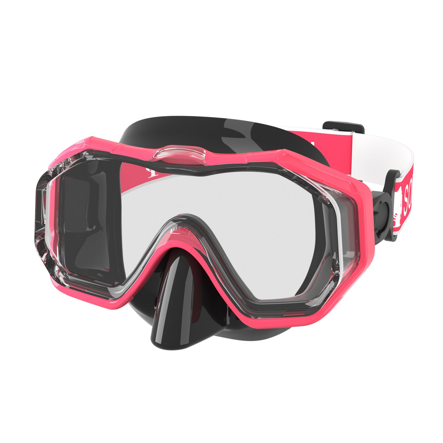 Hochwertige Tauchmaske mit Flexiblem Silikonrand und Uv-Schutz Brehn