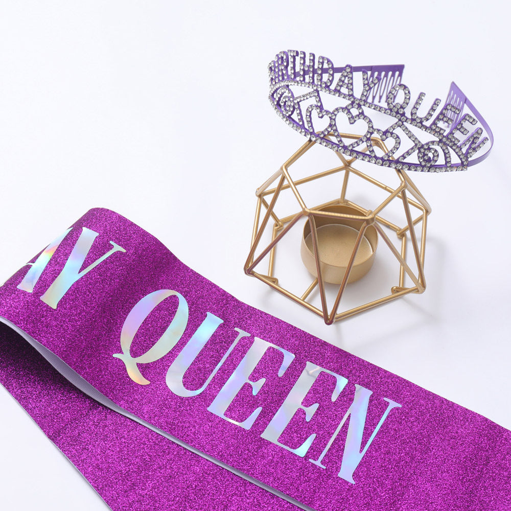 Damen Festliche Krone mit Glitzersteinen Brehn