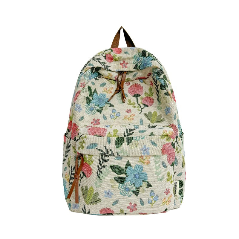 Blumenmuster Canvas Rucksack Brehn