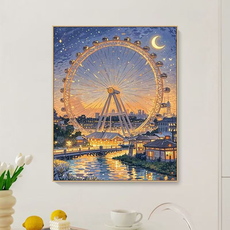 Künstlerischer Stadtlandschaft Wandkunst Druck Brehn