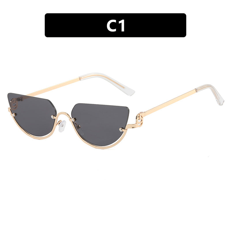 Damen Cat-Eye Sonnenbrille mit goldfarbenem Metallrahmen und UV-Schutz Brehn