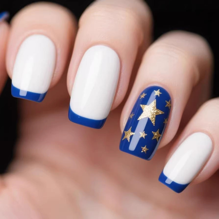Stern-verzierte Acryl-Nagelerweiterungen Brehn