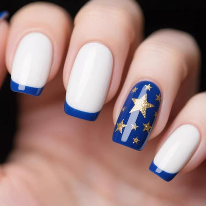 Stern-verzierte Acryl-Nagelerweiterungen Brehn