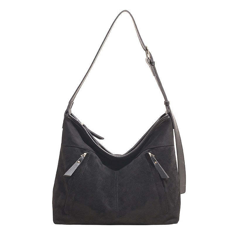 Stylische Wildleder Schultertasche
