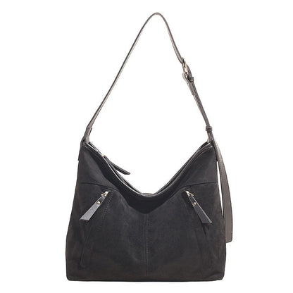 Stylische Wildleder Schultertasche
