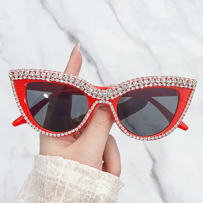 Glamouröse mit Strass verzierten Schild Sonnenbrille Brehn