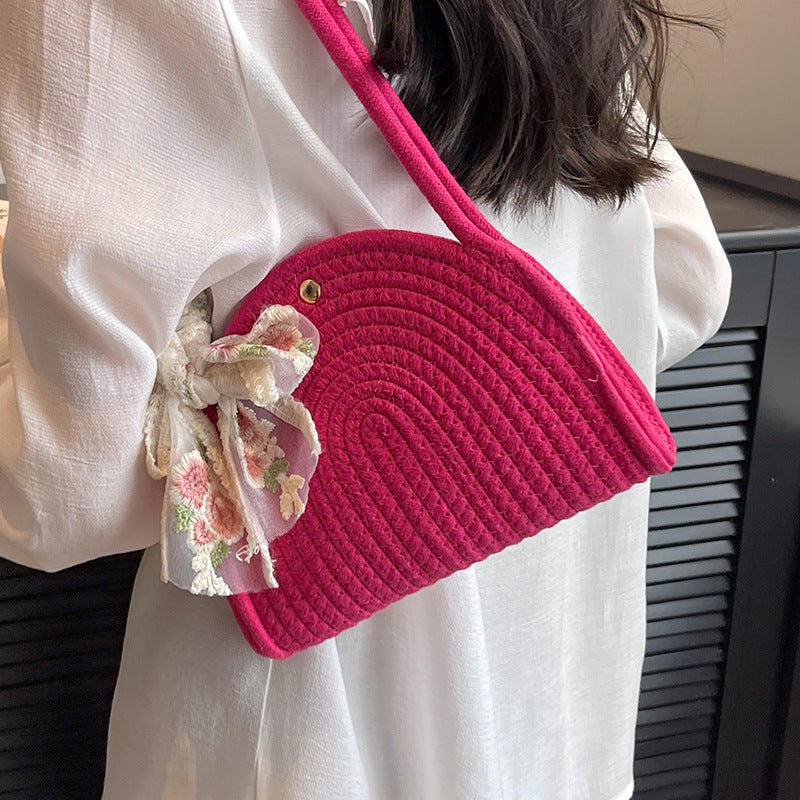 Handgefertigte Strohtasche