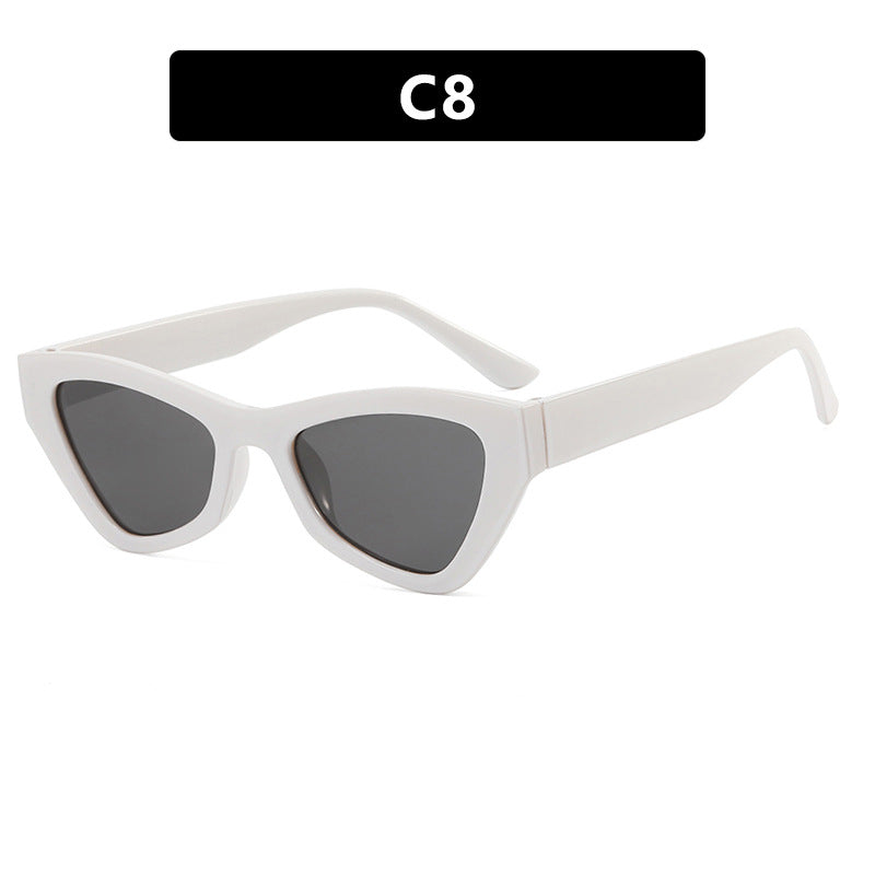 Damen modische Cat-Eye Sonnenbrille mit transparentem Rahmen Brehn