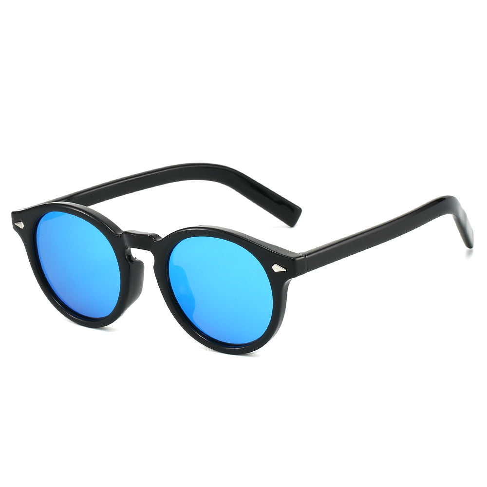 Damen modische Sonnenbrille mit transparentem Rahmen und gelben Gläsern Brehn
