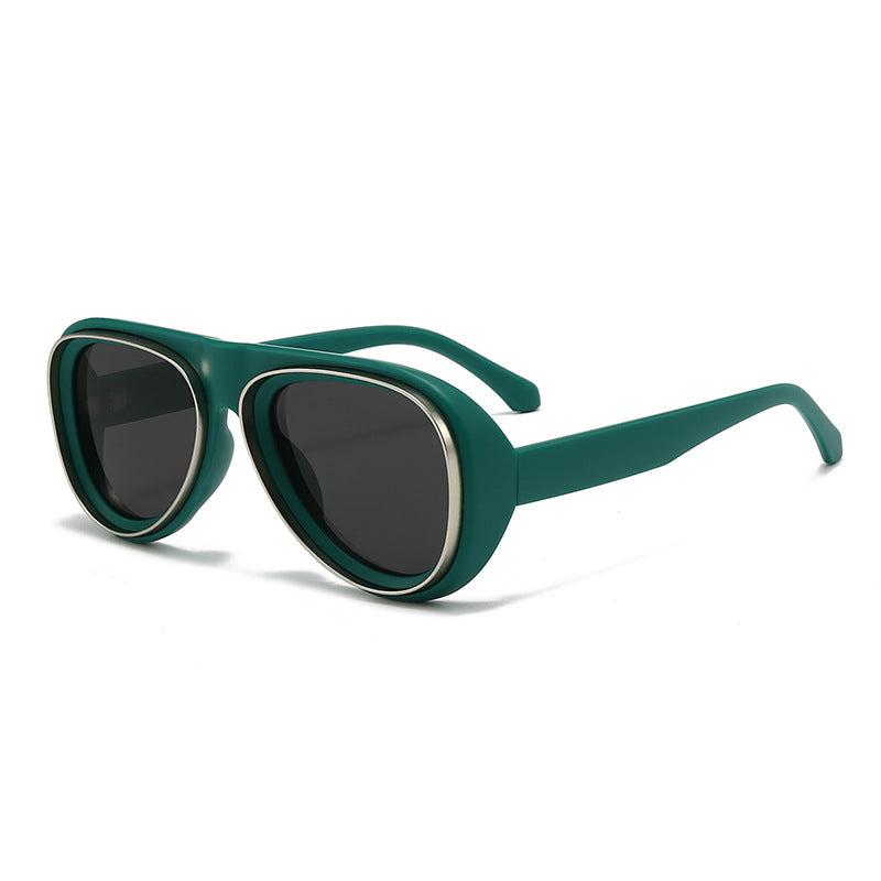 Damen modische Retro-Sonnenbrille mit breitem Rahmen Brehn